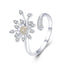 Bague de fiançailles élégante en argent sterling 925 avec CZ