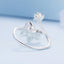 Bague en Émail de Fleurs en Argent Sterling 925