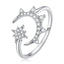 Bague en CZ avec pavé en argent sterling 925