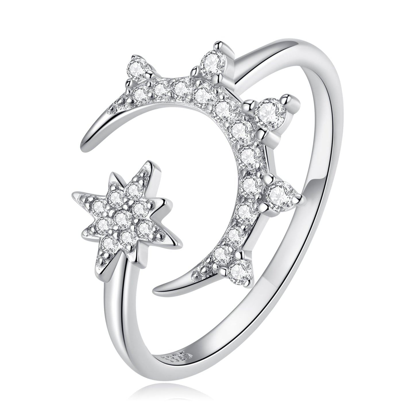 Bague en CZ avec pavé en argent sterling 925