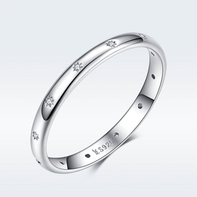 Elegant 925 Sterling Silver Pavé CZ Ring for Women - Size 6.0