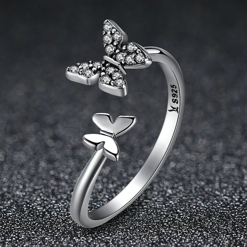 Bague de fiançailles élégante en argent sterling 925 pour femmes