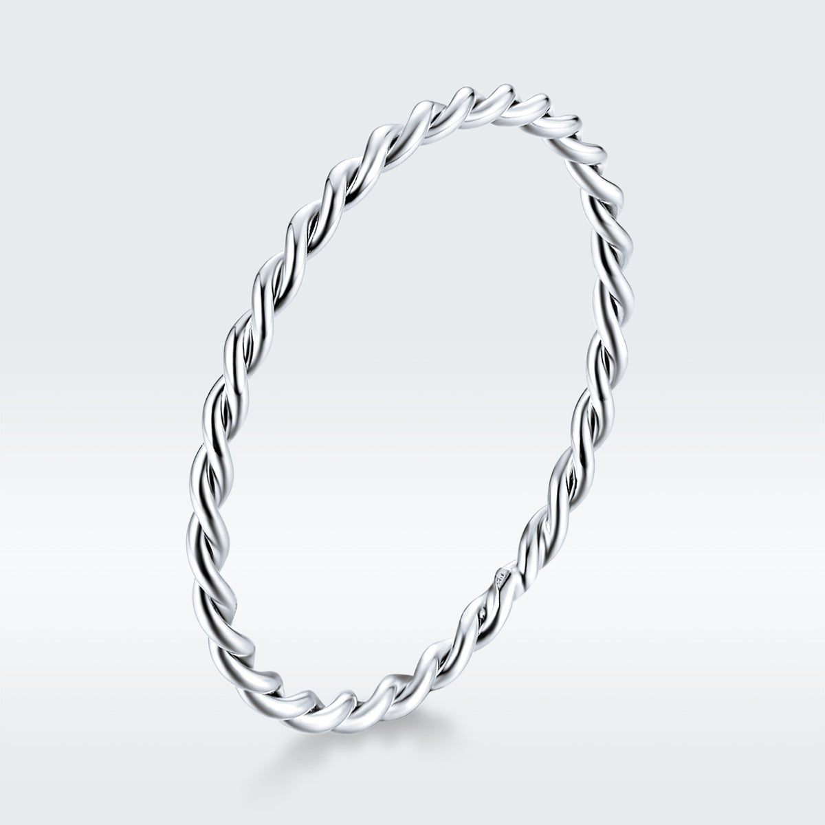 Bague élégante en argent sterling 925 plaqué platine pour femmes - Taille 6.0