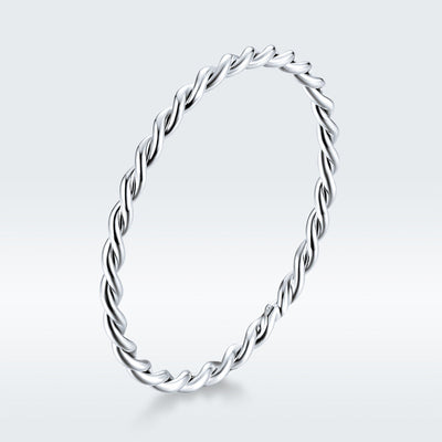 Bague élégante en argent sterling 925 plaqué platine pour femmes - Taille 6.0