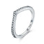 Bague de fiançailles élégante en argent sterling 925 pour femmes - Taille 6.0