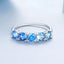 925 Sterling Silver Engagement Ring with White Gold Plating, Size 6.0