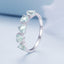 Anillo de Compromiso Elegante de Plata Esterlina 925 con CZ Engastado en Pavé