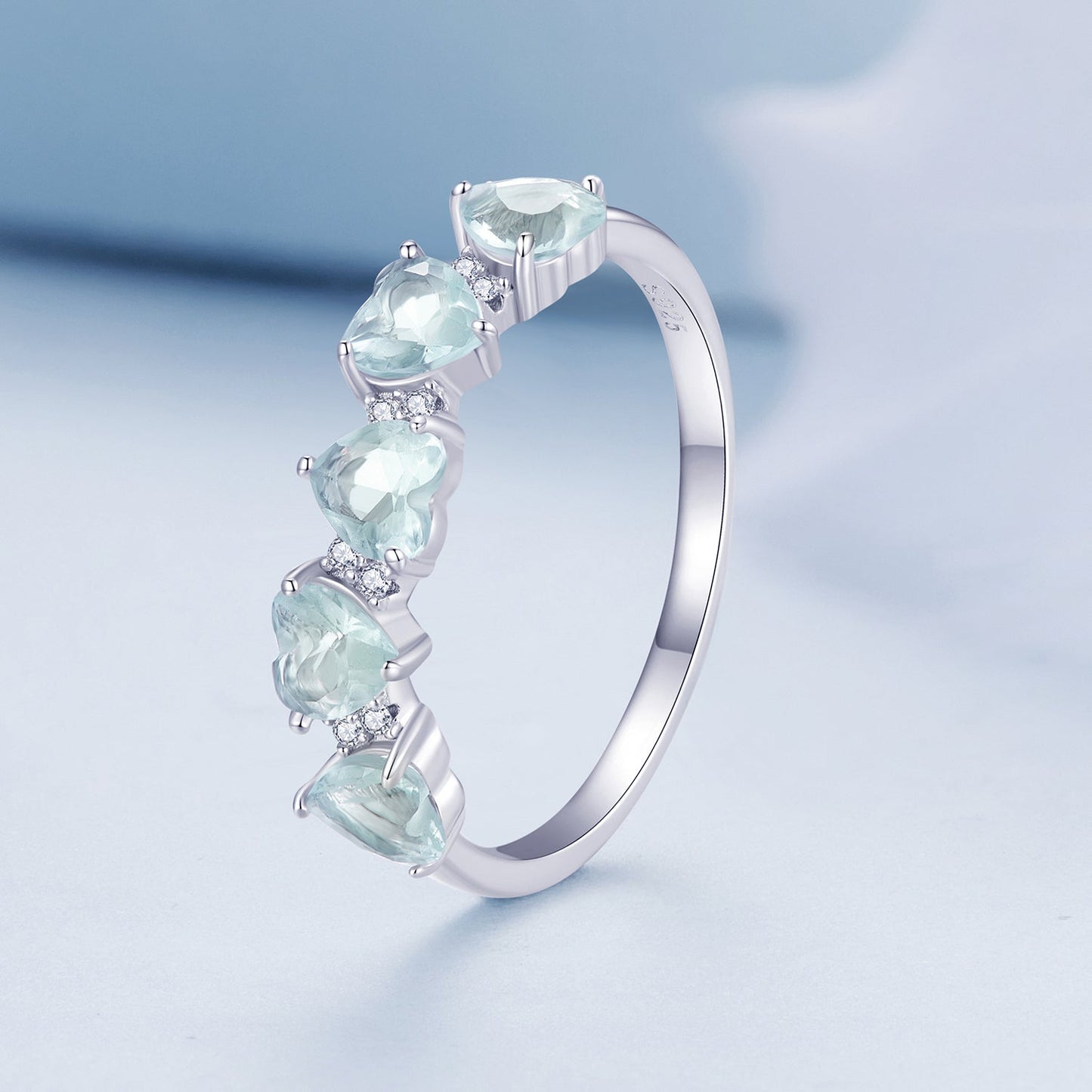 Anillo de Compromiso Elegante de Plata Esterlina 925 con CZ Engastado en Pavé