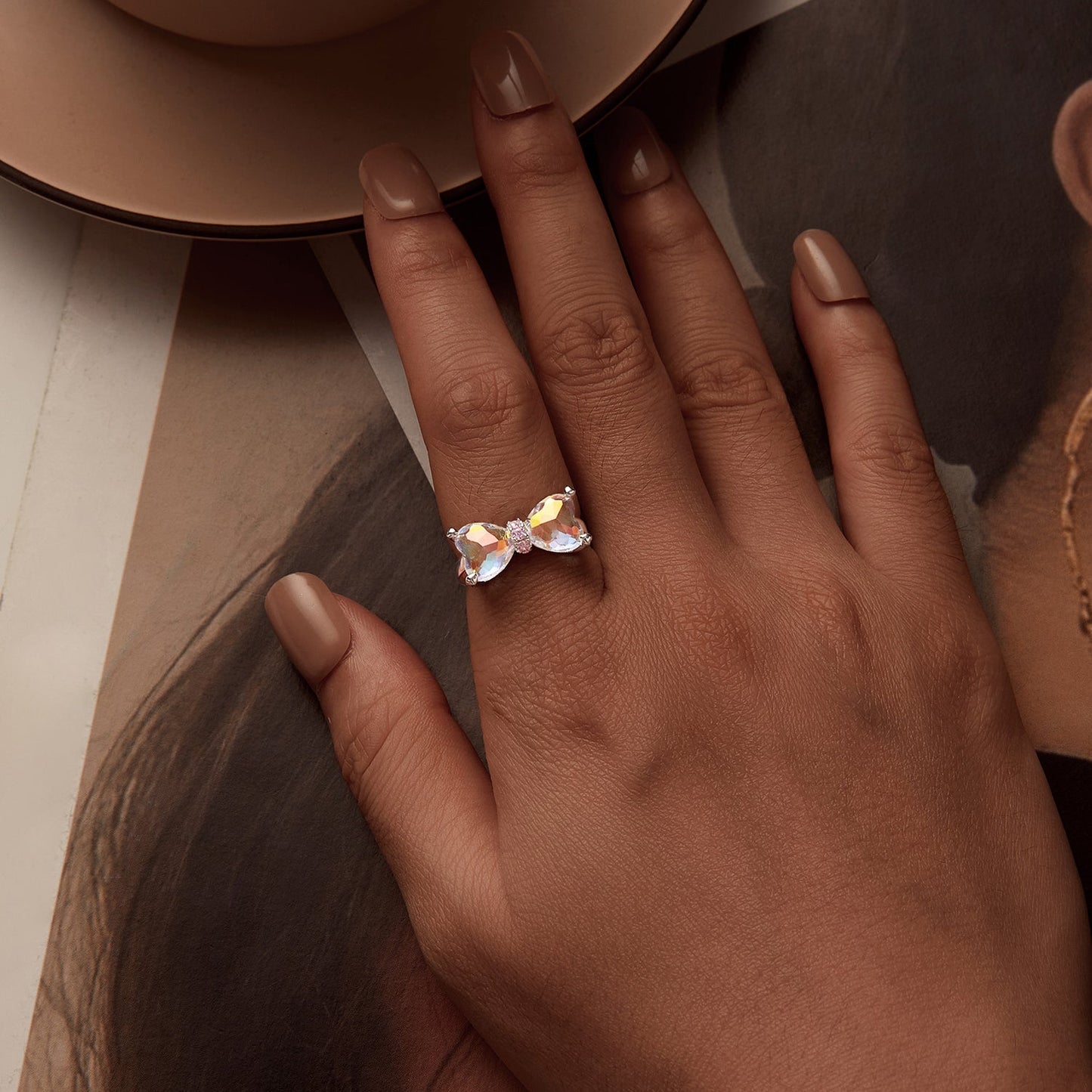 Bague en argent sterling 925 avec pavé CZ pour femmes