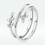 Anillo oxidado de plata esterlina 925 elegante para mujeres