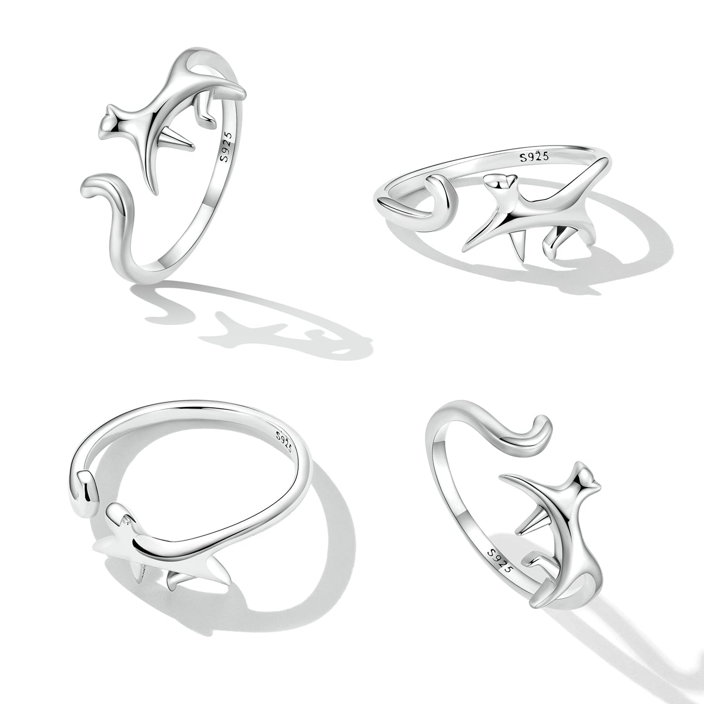 Elegant 925 Sterling Silver Oxidized Ring for Women
