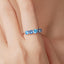925 Sterling Silver Engagement Ring with White Gold Plating, Size 6.0