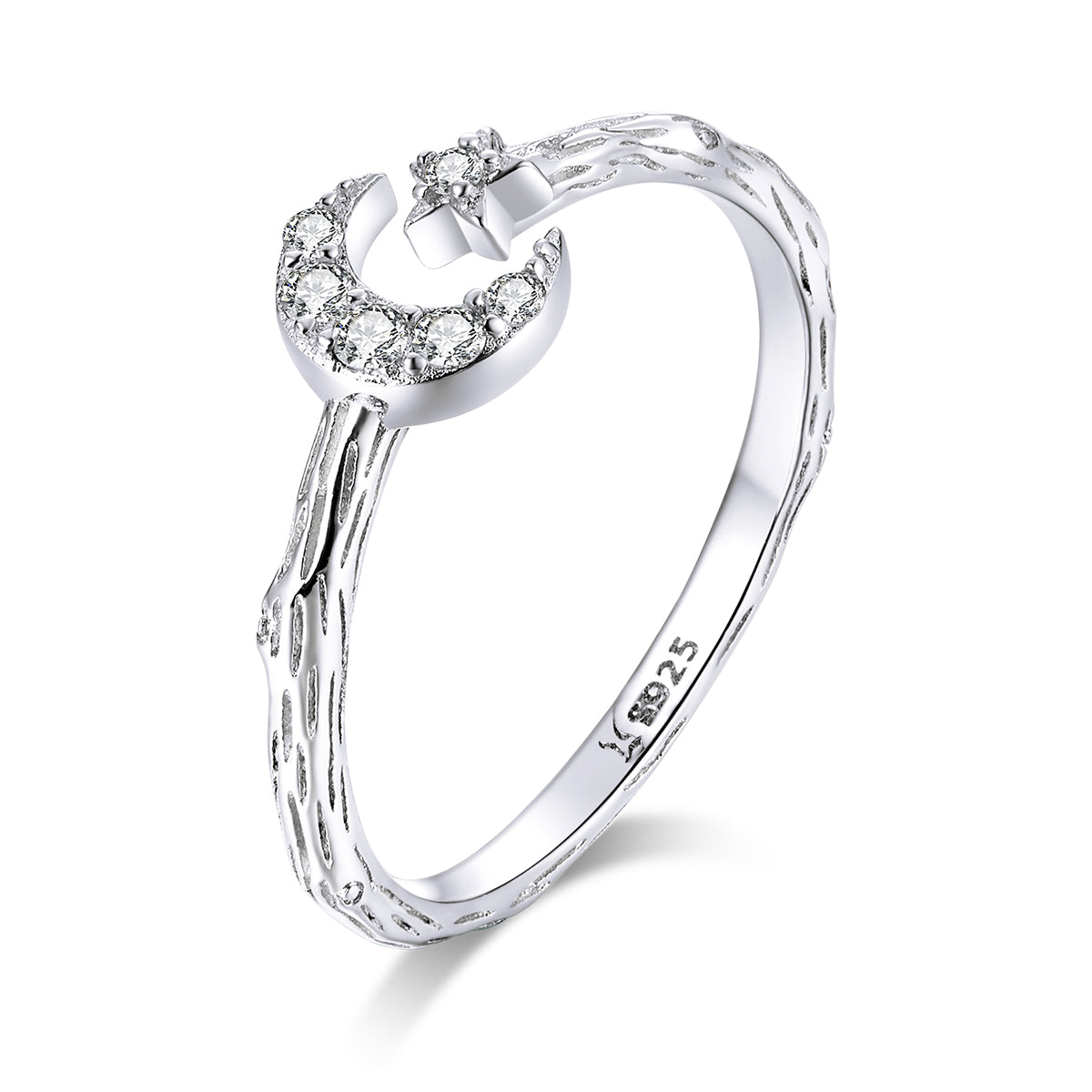 Bague de fiançailles en argent sterling 925 pavé CZ sur mesure