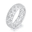 Bague Pavé CZ en Argent Sterling 925 et Plaqué Platine - Taille 6