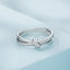 S925 Sterling Silver Oxidized Pavé CZ Ring - Size 6 for Women