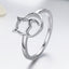 Elegant 925 Sterling Silver Engagement Ring with Platinum Plating