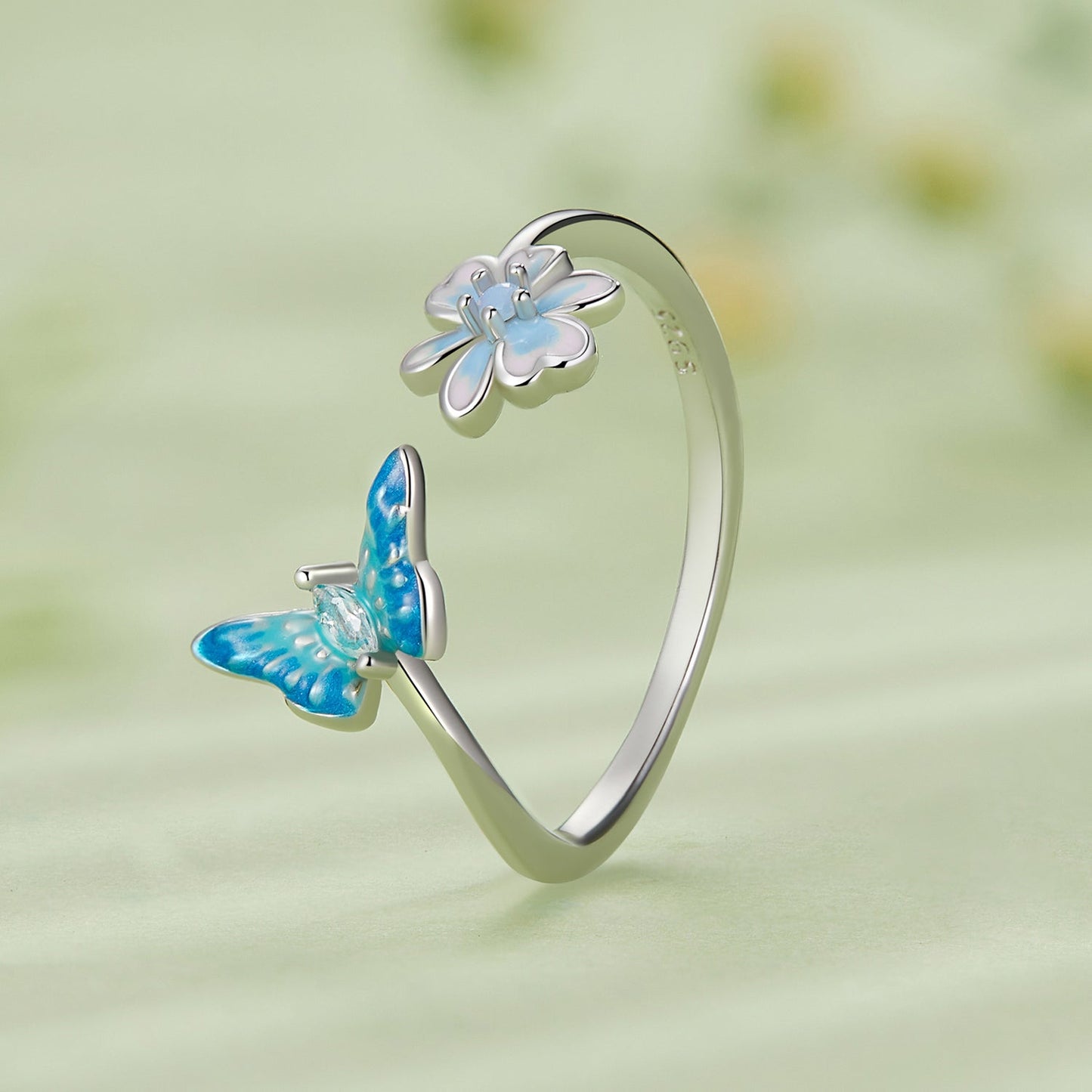 Bague en Opale Nanomètre en Argent Sterling 925 Élégante