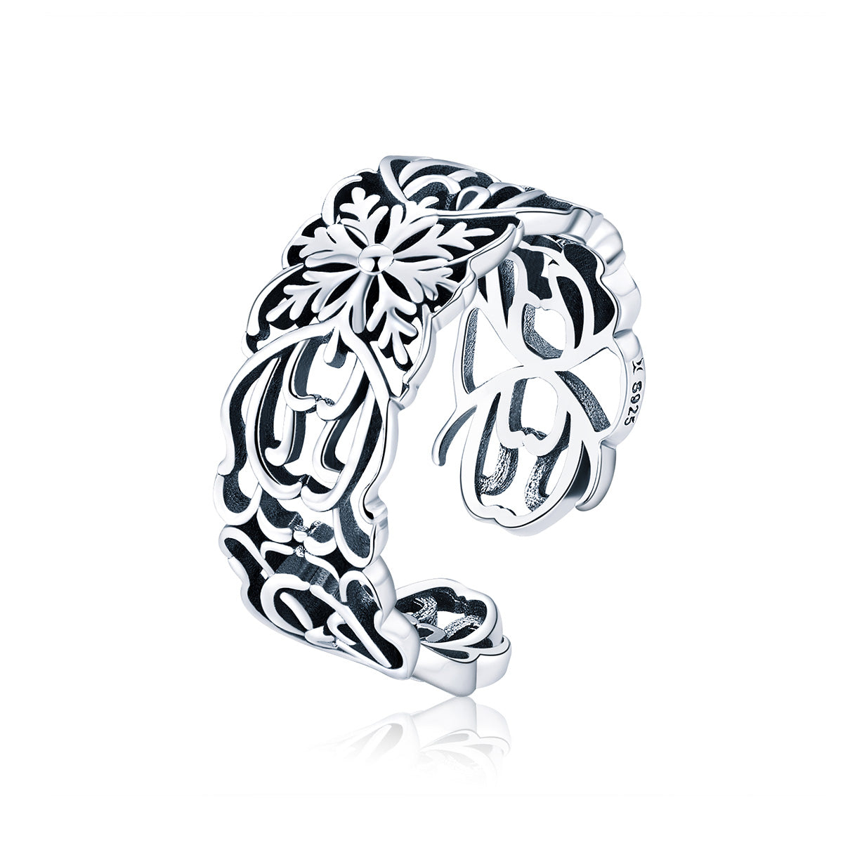S925 Sterling Silver 0.8cm Width Engagement Ring