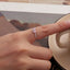 Elegant 925 Sterling Silver Plated White Gold Pendant Ring Size 6