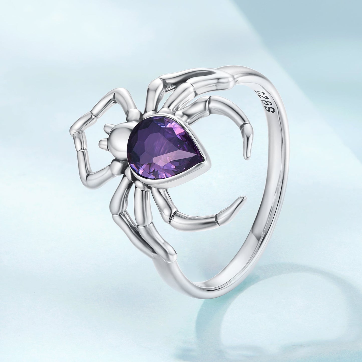 Bague en argent sterling 925 avec pavé en CZ - Taille 6.0