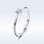 Anillo de Compromiso Elegante de Plata Esterlina 925 con CZ