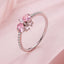 Elegant 925 Sterling Silver Plated White Gold Pendant Ring Size 6