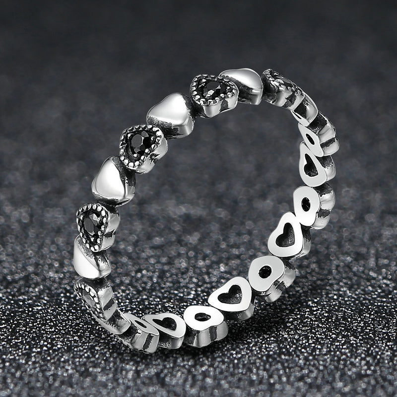 Bague de fiançailles en argent sterling 925 - Design élégant pour femmes