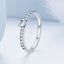 Bague de fiançailles en argent sterling 925 oxydé avec CZ, taille 6