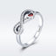 Bague de fiançailles élégante en argent sterling 925 pour femmes