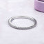 925 Sterling Silver Platinum Plated CZ Pavé Setting Ring - Size 5.0