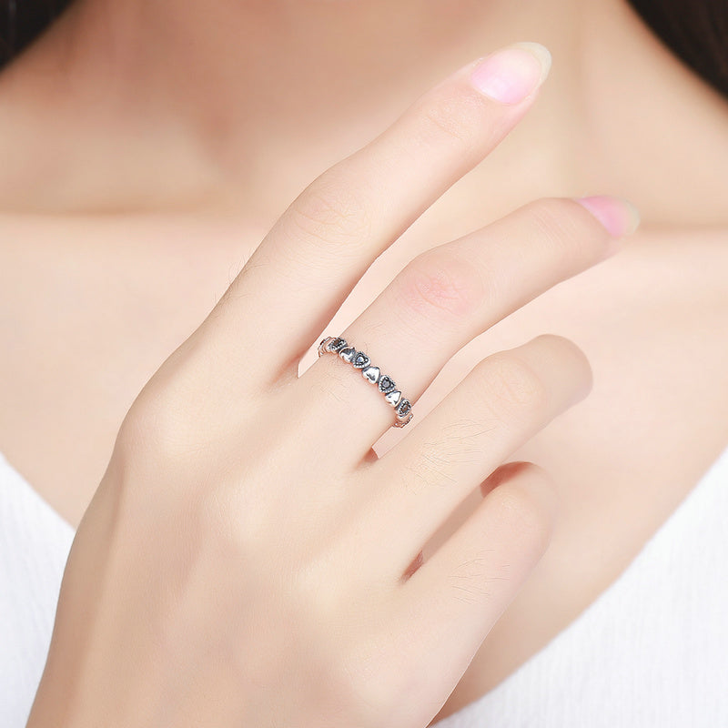 Bague de fiançailles en argent sterling 925 - Design élégant pour femmes