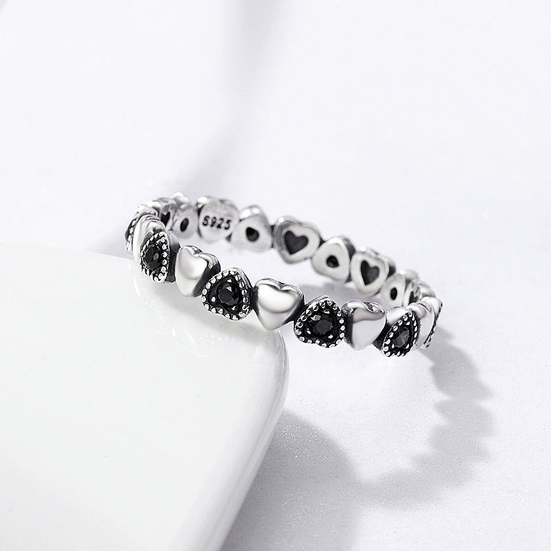 Bague de fiançailles en argent sterling 925 - Design élégant pour femmes
