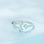 Anillo de Ópalo Translúcido de Plata Esterlina 925 para Mujeres