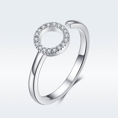 Elegant 925 Sterling Silver Pavé Set CZ Ring