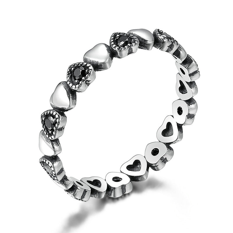 Bague de fiançailles en argent sterling 925 - Design élégant pour femmes