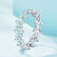Elegant 925 Sterling Silver Enamel Platinum Ring for Women - Size 6