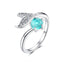 Anillo de Compromiso Elegante de Plata de Ley 925 para Mujeres
