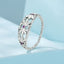 Bague en argent sterling 925 oxydé avec pavé de CZ pour femmes