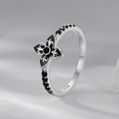 925 Sterling Silver Enamel Pendant Ring for Women