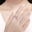 Bague de fiançailles élégante en argent sterling 925 avec CZ