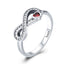 Bague de fiançailles élégante en argent sterling 925 pour femmes