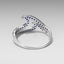 Elegant 925 Sterling Silver White Gold Plated CZ Ring for Women