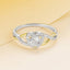 Anillo Elegante de Plata Esterlina 925 y Oro Blanco con CZ para Mujeres - Talla 7.0