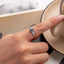 Anillo de Colgante de Ágata y CZ de Plata Esterlina 925 - Talla 6