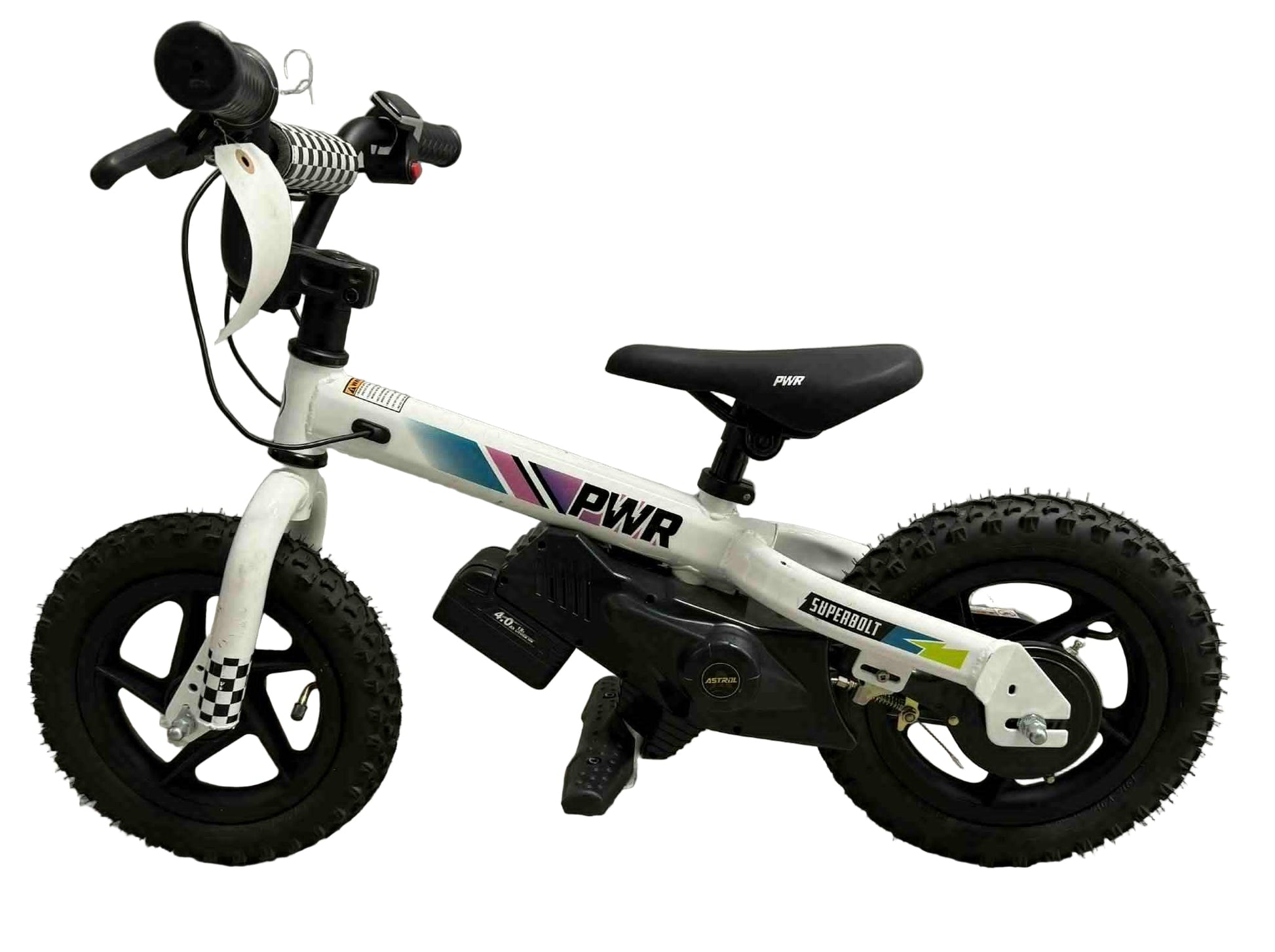 PWR Bikes Superbolt 12 HS Electric Bike - 12.5'' White BB-12 (Demo Model) - Korvel