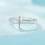 Anillo de Compromiso de Plata Esterlina 925 Oxidada de 1.7mm para Mujeres - Talla 6.0
