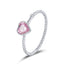 Anillo de CZ de platino chapado en plata esterlina 925 elegante para mujeres - Talla 9.0