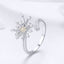 Bague de fiançailles élégante en argent sterling 925 avec CZ