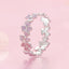 Anillo de plata esterlina 925 con esmalte y chapado en platino - Talla 6