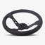 The Daytona Steering Wheel | Premium Black Perforated Leather & Bavarian Stitch - Korvel